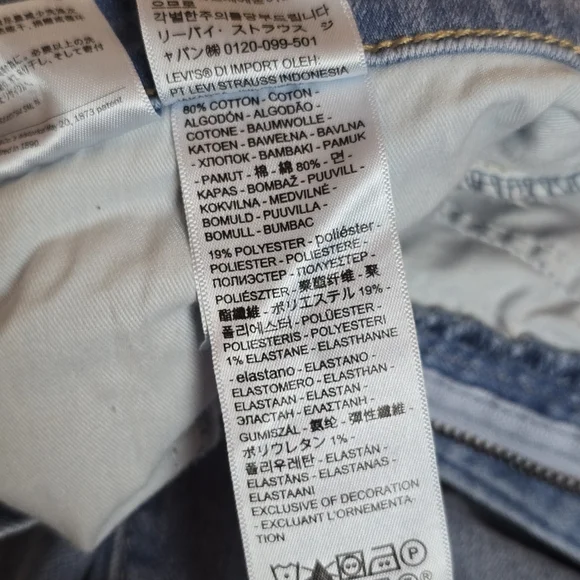 Levi's 318 Shaping Wide Leg Women's Jean In Tall Glass Of Water - Light Wash 30 - Picture 6 of 13